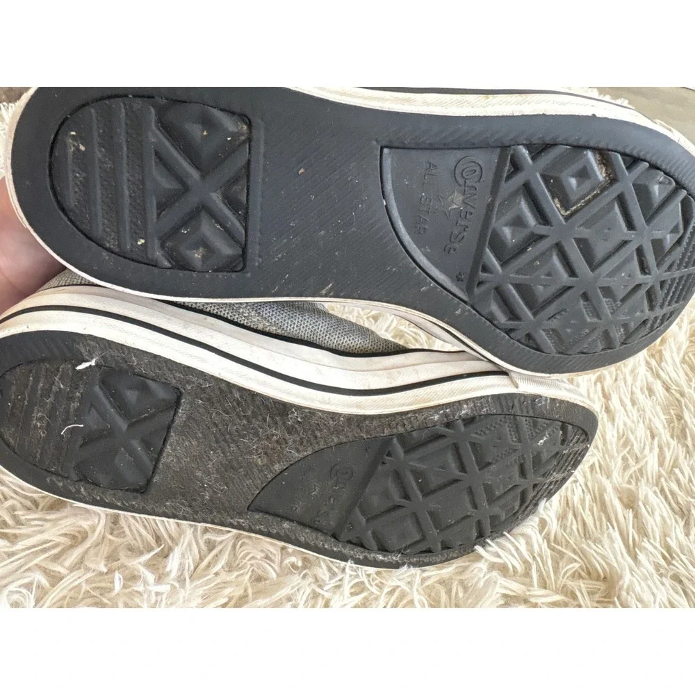 Converse Chuck Taylor All Star Mid Top Sneakers Gray Unisex Sz 8.5 Mens wom 10.5 - Picture 7 of 8